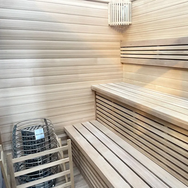 Factory Direct Sales Large Capacity Outdoor Wooden Sauna with Customizable Wet Steam Function