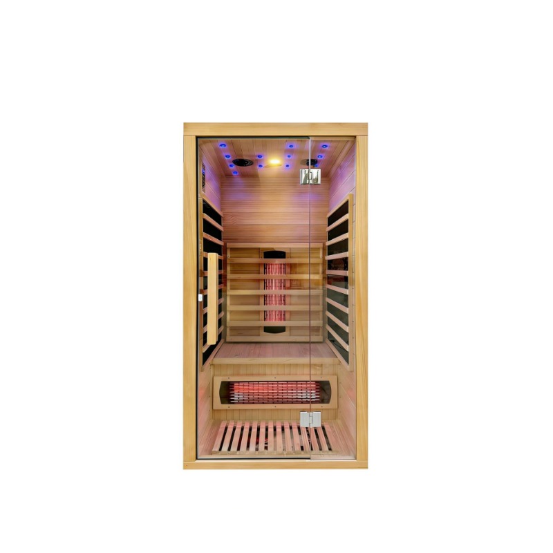 China Factory Single-Person Sauna – Far Infrared Carbon & Light Wave Heating with Starry Lights