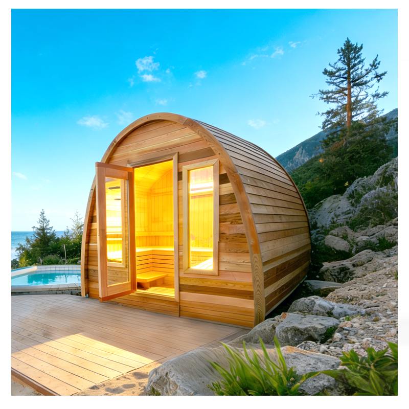 Outdoor Oval Sauna Room  Factory Direct, Customizable for Garden & Patio