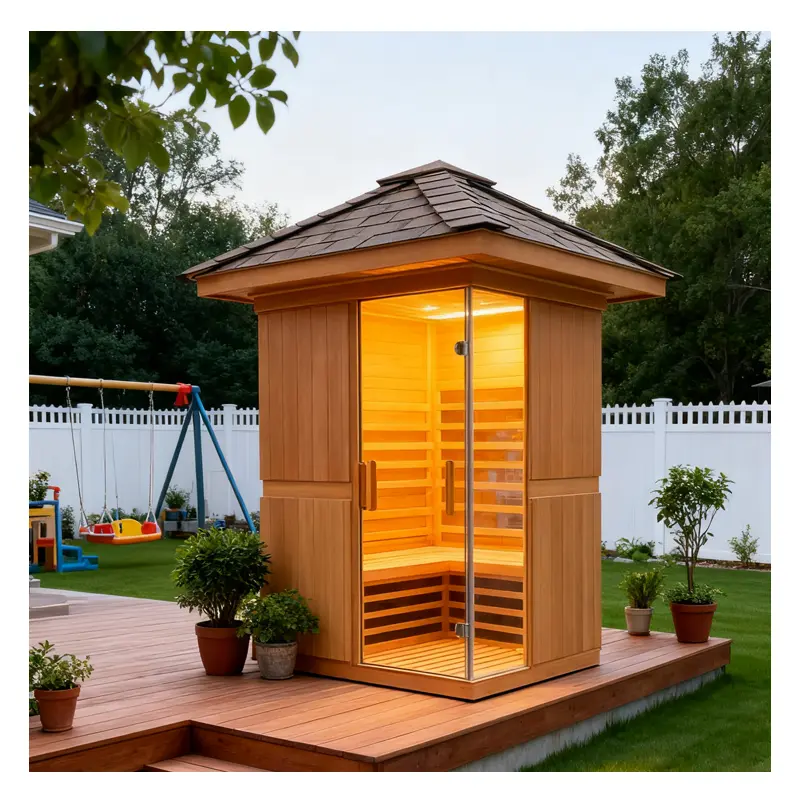 Modern Eco-Friendly Far Infrared Cedar Wood Electric Plug-Powered Indoor Home Use Sauna