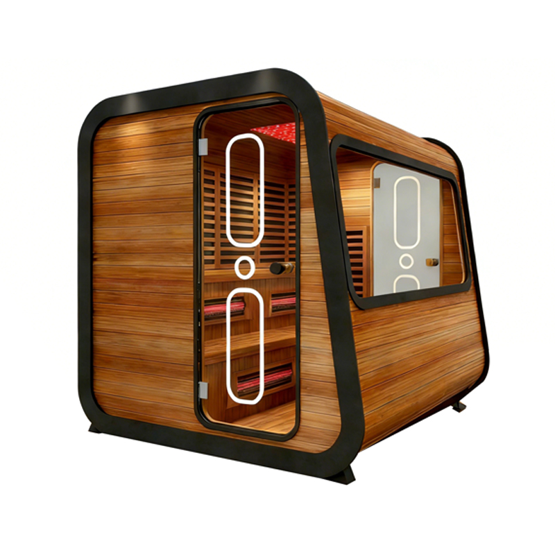 Modern Cube Infrared Sauna  Low EMF, Smart Control, Factory Direct