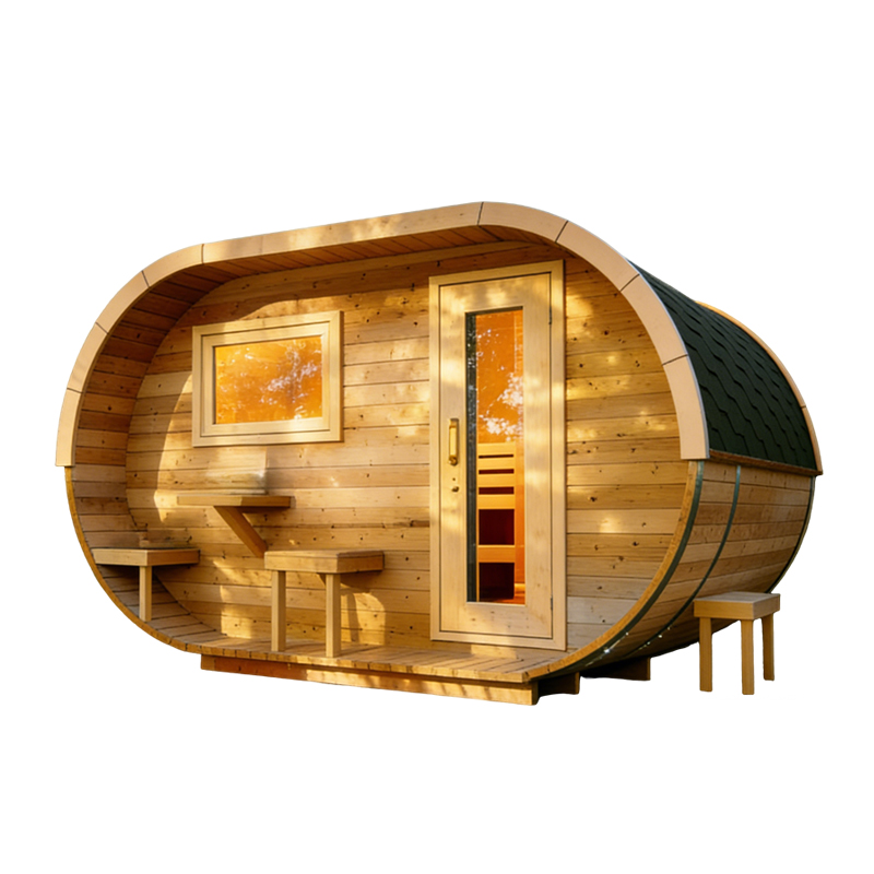 Low EMF 4-6 Person Large Solid Wood Nordic Cube Infrared Sauna  Smart Control, Factory Direct