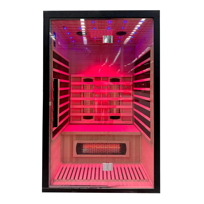 Premium 2-Person Infrared Sauna – Dual Heating System & Starry Sky Lighting Panel