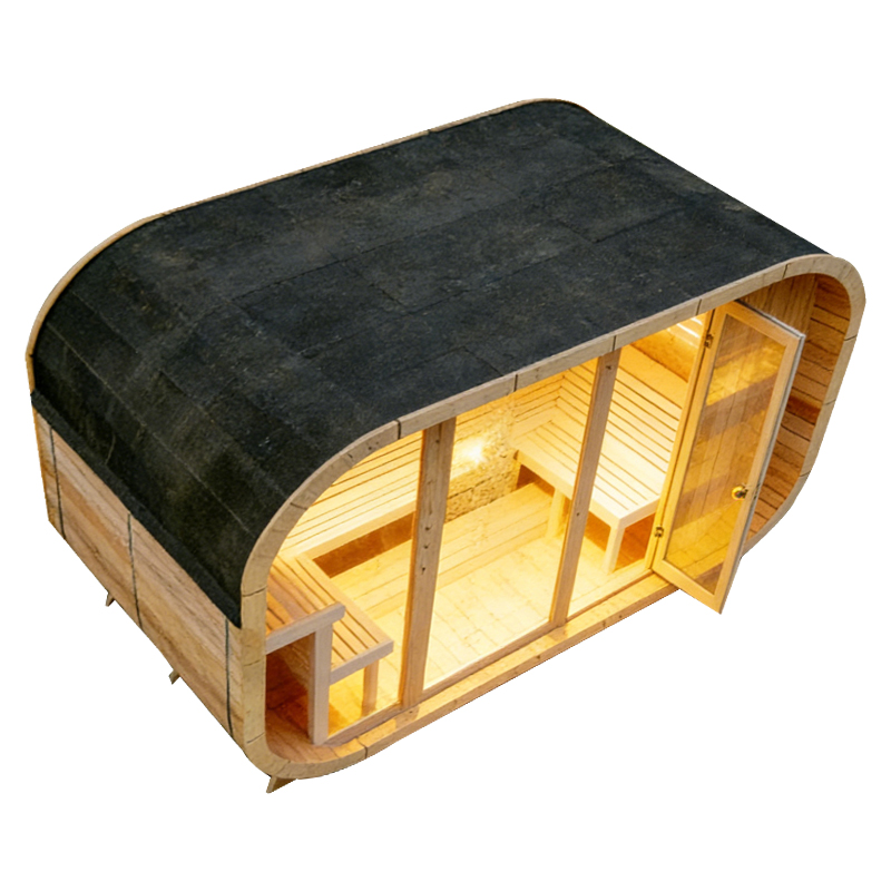 Nordic Style Low EMF Cube Infrared Sauna  4-6 Person, Smart Control, Factory Direct