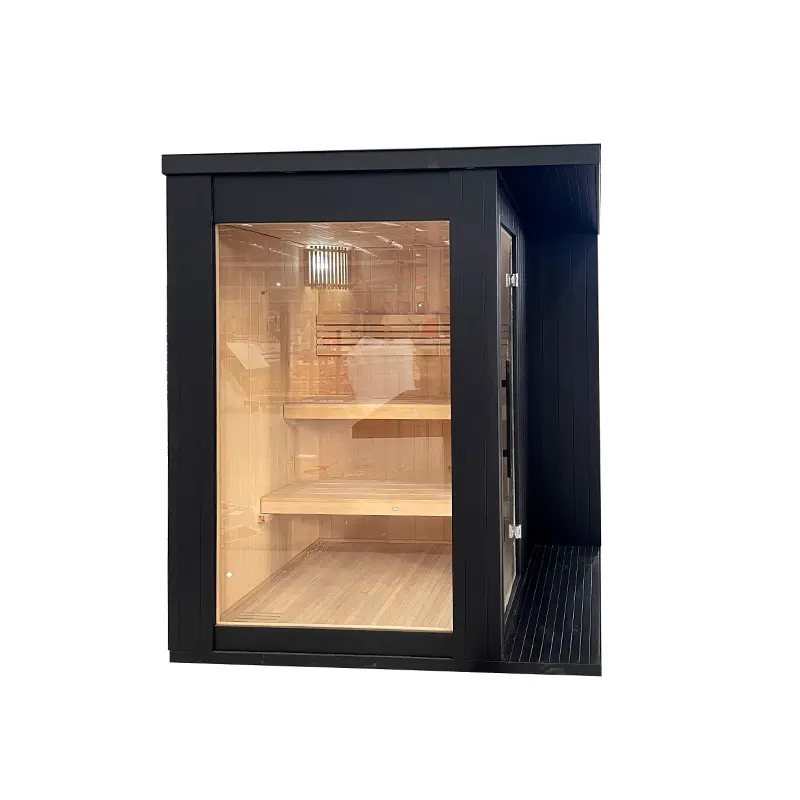 Factory Direct Outdoor Sauna Room 6KW Wood-Burning Stove Traditional Steam Shower Set Floor Mount