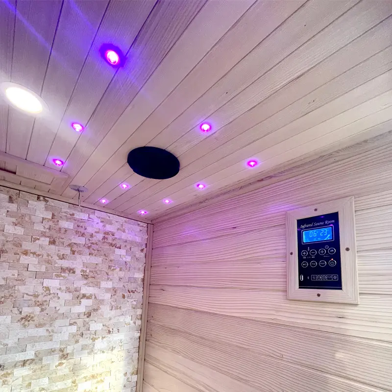 Hemlock 4-Person Steam Sauna Indoor  Smart Control System, Sauna Stove, Dual Seats, Starlight