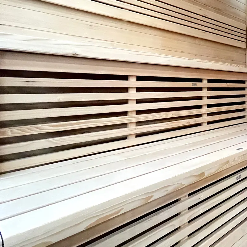 High-End Villa 6-Person Hemlock Indoor Steam Sauna  Energy Saving, Sauna Stove, Dual Seats, Starlight, Smart Control